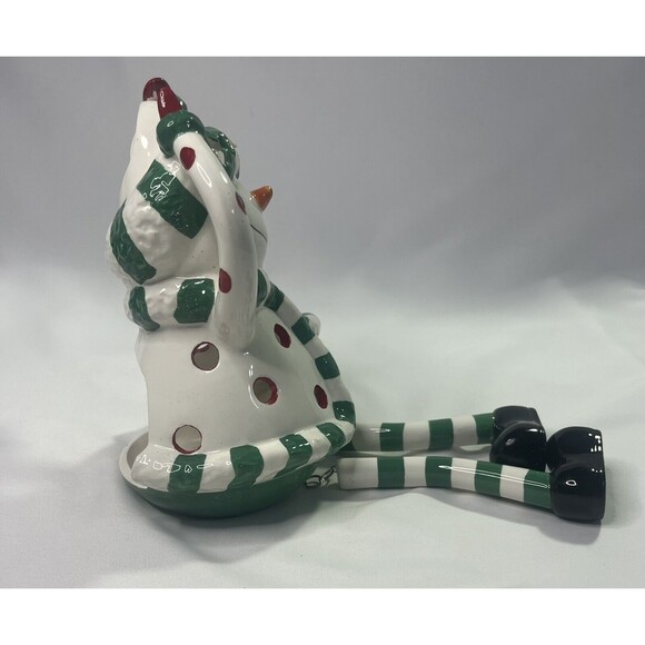 2004 Snowman Shelf Candle Holder Dennis East International #83583 - Picture 6 of 8